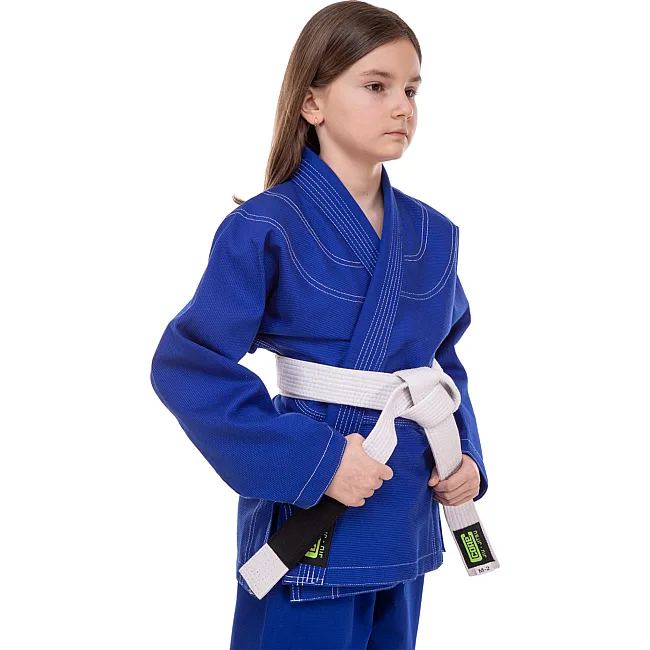 Кимоно для для бразильского джиу-джитсу BJJ синее куртка штаны и пояс CORE CO-3139-M 140 см
-180см