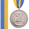 Медаль спортивная с лентой SP-SPORT CELEBRITY C-6400 ø6,5см (Серебряный)