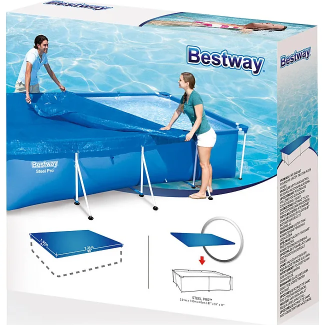 Накриття для каркасного басейну Bestway 58103 224 x 154 см