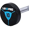 Штанга неразборная с фиксированным весом прямая полиуретановая LiveUp LP8010-10 длина-89,2см 10кг