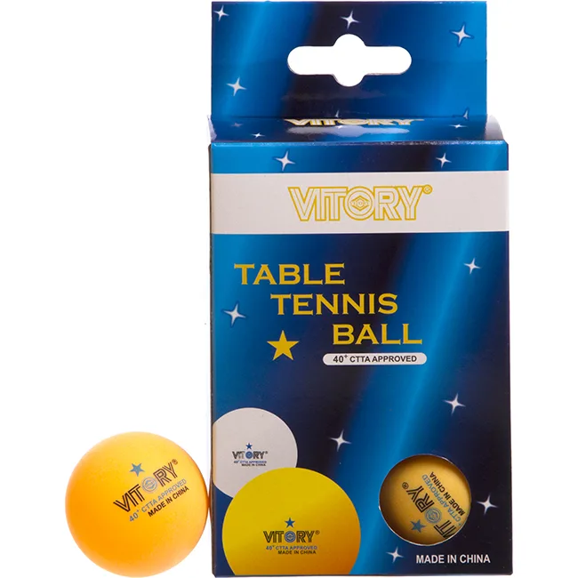 Мячи для настольного тенниса VITORY 40+ 1star MT-1891 6шт (Белый)