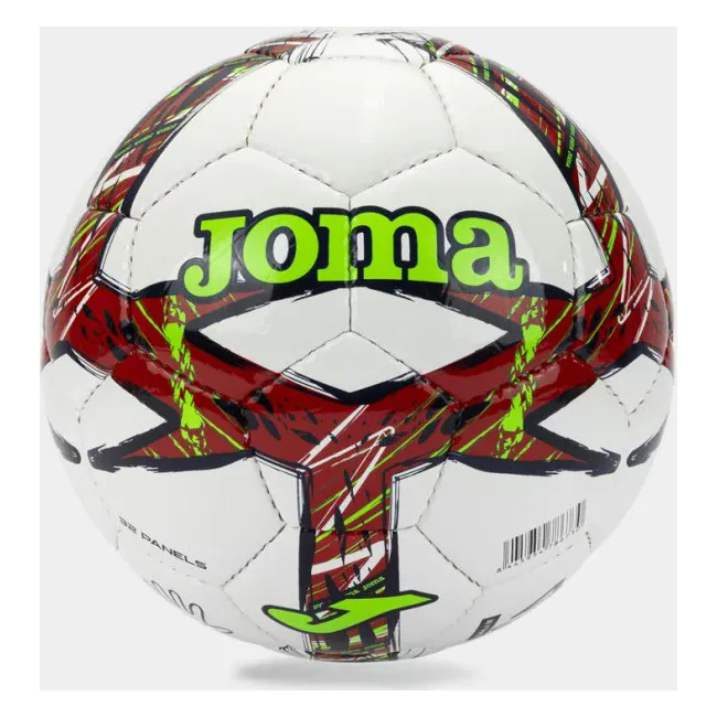 Мяч футбольный Joma DALIII белый, красный, салатовый 5