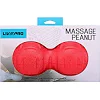 Мяч массажный двойной для МФР и самомассажа Duoball LivePRO Peanut massage ball LP8509 ø19,4см (Красный)