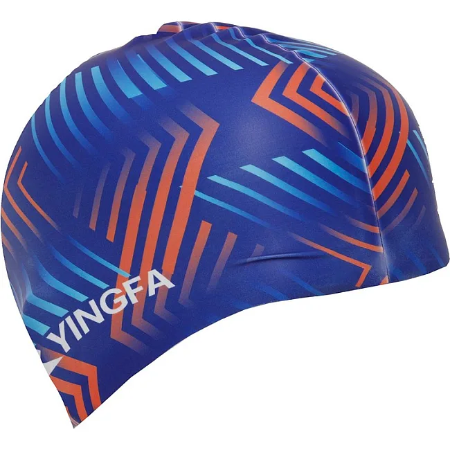Шапочка для бассейна
 силиконовая YINGFA C0080 (Синий-белый)