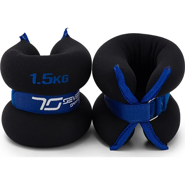 Утяжелители-манжеты для ног и рук 7SPORTS Wrist/Ankle Weights (2х1,5кг.) ON-3 Black/Blue (пара)