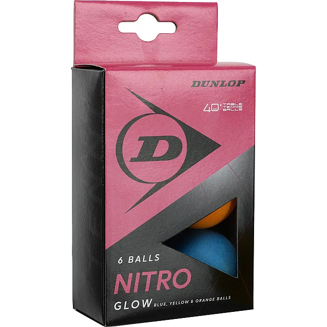 Мячи для настольного тенниса DUNLOP NITRO GLOW 40 DL679349N 6шт