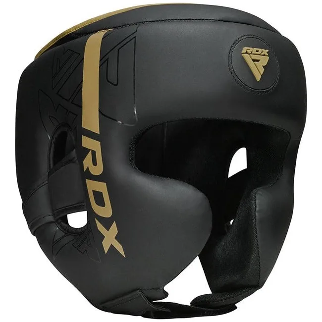 Боксерский шлем RDX F6 KARA Matte Golden