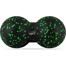 Масажний м'яч подвійний PowerPlay PP-4352 Epp foam peanut ball (d8*16cm.) Чорно/Зелений