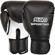 Перчатки для бокса искусственная кожа SPORTKO PD-2-M (Черный)