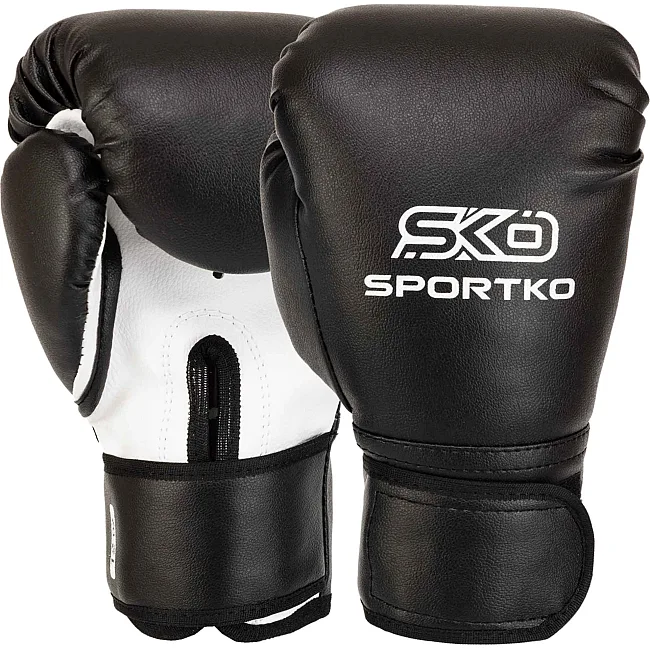 Рукавички для боксу штучна шкіра SPORTKO PD-2-M (Чорний)