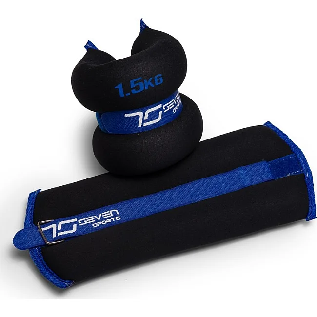 Утяжелители-манжеты для ног и рук 7SPORTS Wrist/Ankle Weights (2х1,5кг.) ON-3 Black/Blue (пара)