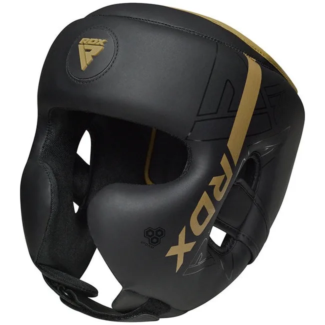 Боксерский шлем RDX F6 KARA Matte Golden