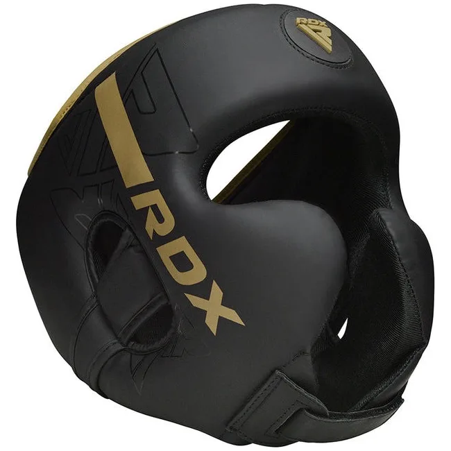 Боксерский шлем RDX F6 KARA Matte Golden