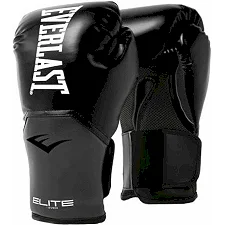 Боксерські рукавиці Everlast ELITE TRAINING GLOVES чорний, сірий 16 унцій