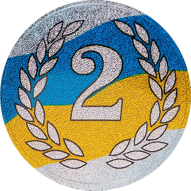Жетон-наклейка на медаль
 на медаль или кубок ø35мм SP-SPORT
 C-3217 (Серебряный)