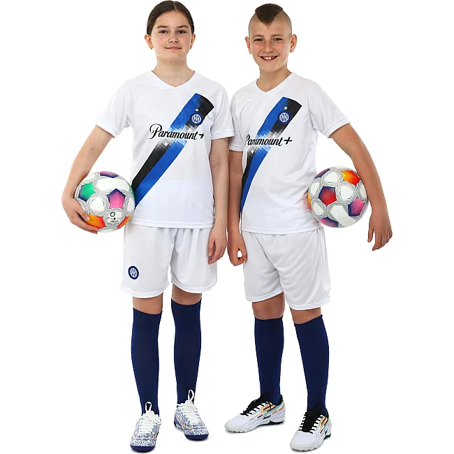 Распродажа! Футбольная форма детская с символикой клуба INTER MILAN гостевая 2024 SP-PLANETA CO-6353 20-28