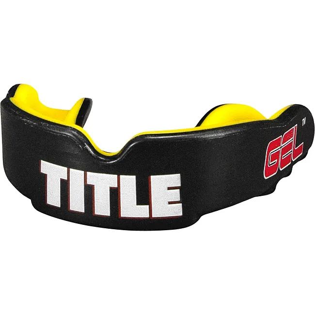 Капа для бокса TITLE Boxing Gel Victory 2.0 взрослая (возраст 11+) Black/Yellow