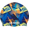 Шапочка для бассейна
 силиконовая YINGFA C0080 (Синий-белый)