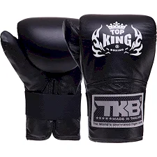 Перчатки снарядные-блинчики для бокса кожаные TOP KING Pro TKBMP-CT (Черный)