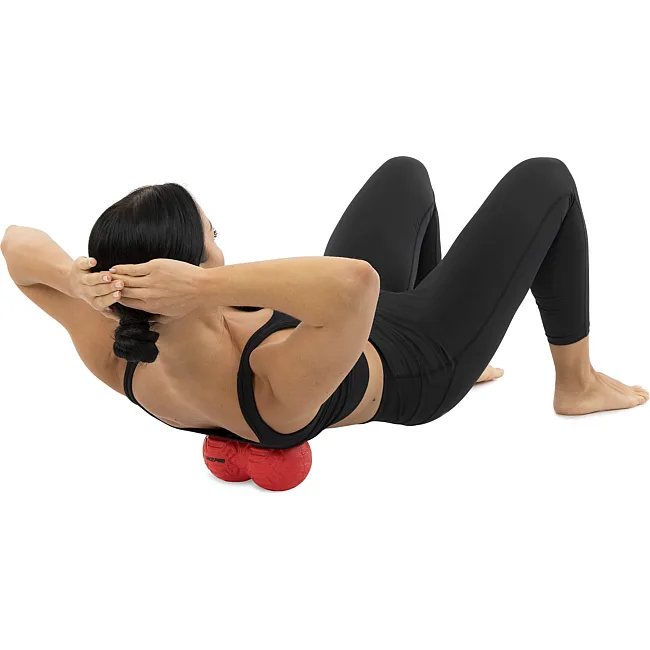 Мяч массажный двойной для МФР и самомассажа Duoball LivePRO Peanut massage ball LP8509 ø19,4см (Красный)