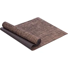 Коврик для йоги Льняной каучуковый двухслойный SP-SPORT FI-2441 185x62x0,6см (Коричневый)