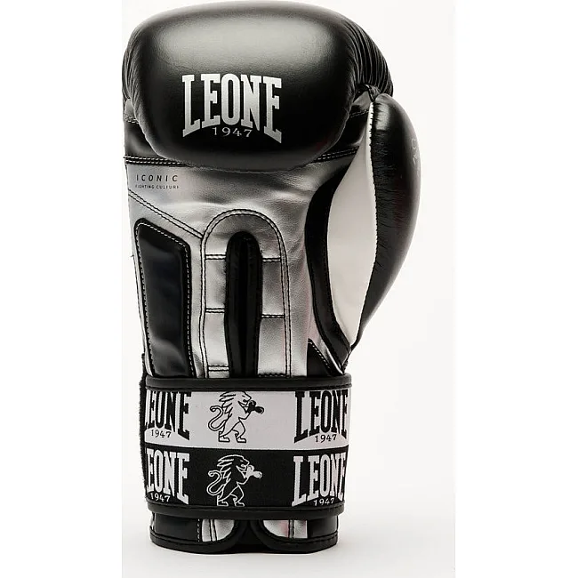 Боксерские перчатки Leone GN208 ICONIC Black (бинты 4м. в комплекте)