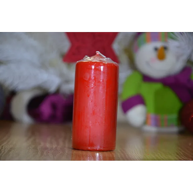 Свічка столова циліндр Bispol AURA Candles sw50_100_030 Червоний
