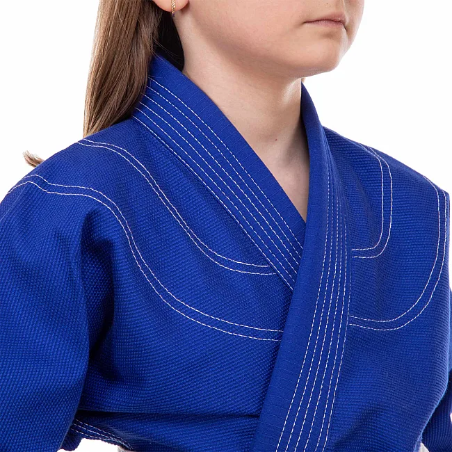 Кимоно для для бразильского джиу-джитсу BJJ синее куртка штаны и пояс CORE CO-3139-M 140 см
-180см