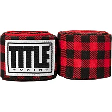 Бинты для бокса TITLE Boxing Print 450см Black Red