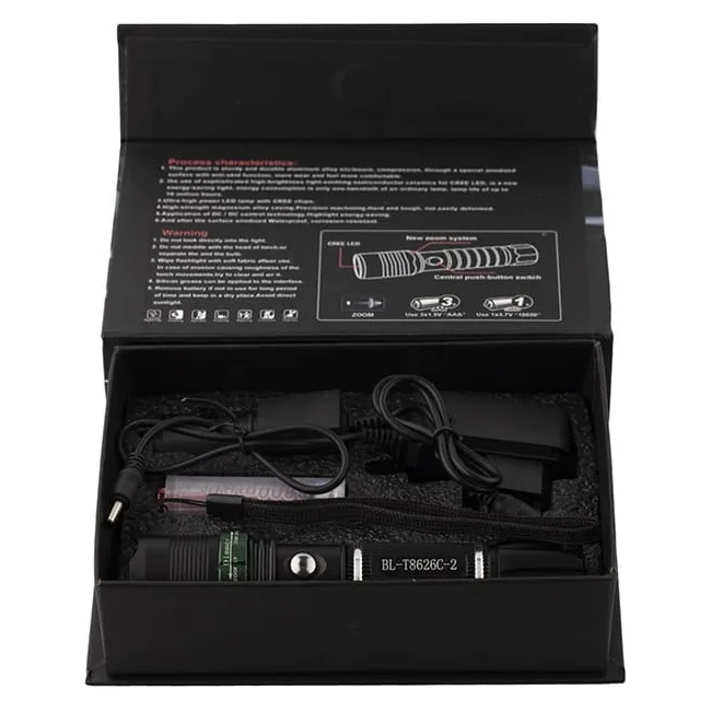 Фонарь X-BALOG UV 2 диоды BL-T8626C-2 алюминиевый (диапазон до 300 м) L-072
