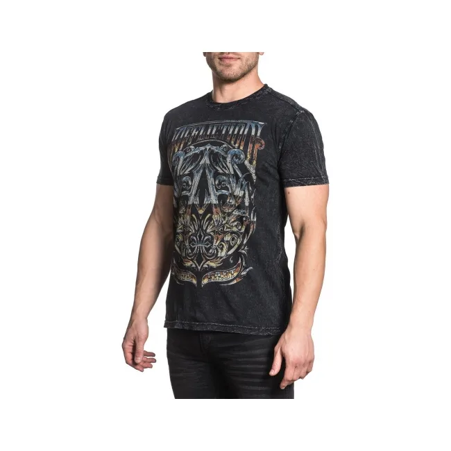 Футболка AFFLICTION A Frame Chrome SS Tee Black