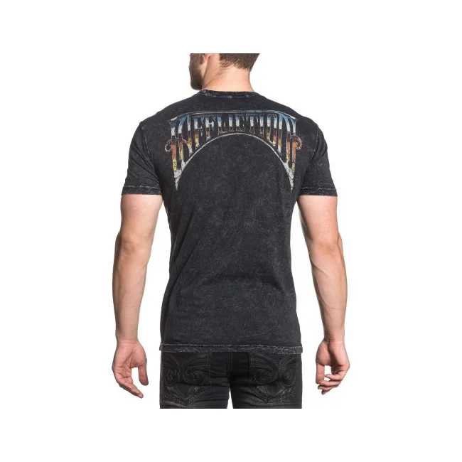 Футболка AFFLICTION A Frame Chrome SS Tee Black
