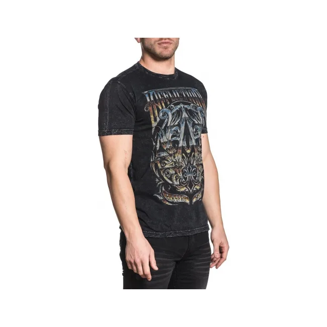 Футболка AFFLICTION A Frame Chrome SS Tee Black