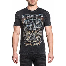Футболка AFFLICTION A Frame Chrome SS Tee Black
