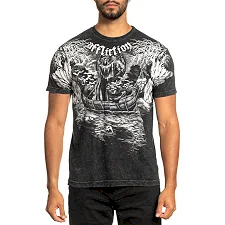 Футболка мужская AFFLICTION River Styx Black Lava Wash