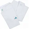 Кимоно для дзюдо Champion III Olympic Slim Fit с лицензией IJF | белое/голубой логотип | ADIDAS J-IJF3-L