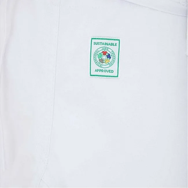 Кимоно для дзюдо Champion III Olympic Slim Fit с лицензией IJF | белое/голубой логотип | ADIDAS J-IJF3-L