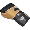 Перчатки для бокса RDX Leather Black Gold