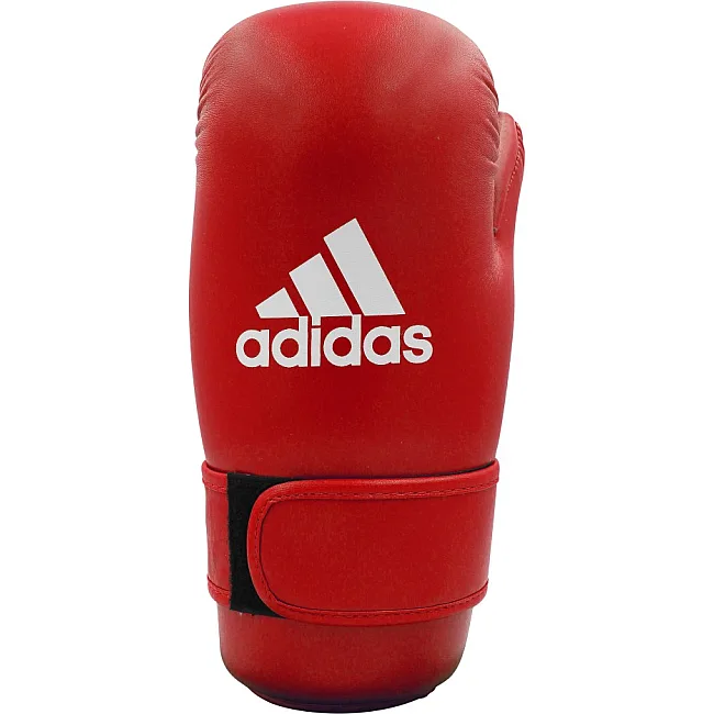 Перчатки полуконтакт для кикбоксинга Open Hand Semi-Contact Gloves с лицензией WAKO (красный) ADIDAS WAKOG3