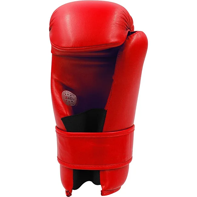 Перчатки полуконтакт для кикбоксинга Open Hand Semi-Contact Gloves с лицензией WAKO (красный) ADIDAS WAKOG3