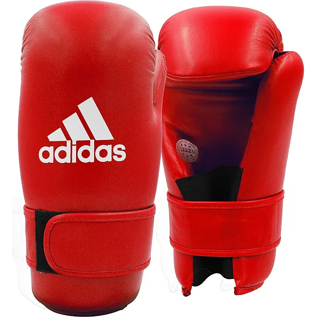 Перчатки полуконтакт для кикбоксинга Open Hand Semi-Contact Gloves с лицензией WAKO (красный) ADIDAS WAKOG3