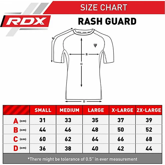 Рашгард с коротким рукавом RDX Lycra Black