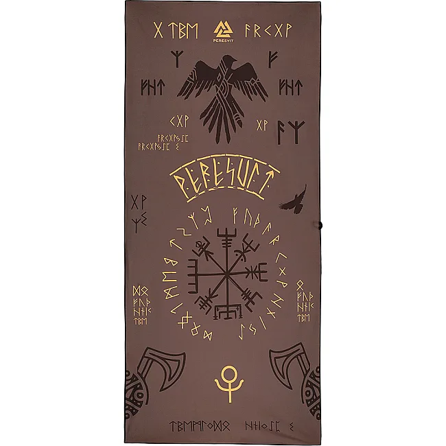 Спортивное полотенце PERESVIT Huginn Brown Valhalla