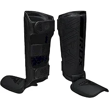 Захисні щитки для ніг RDX F6 Kara MMA Shin Instep Guards Matte Black