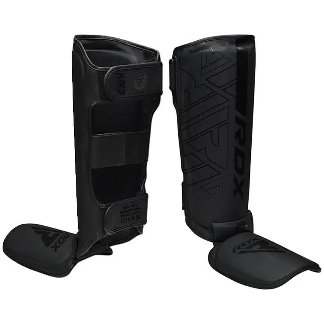 Захисні щитки для ніг RDX F6 Kara MMA Shin Instep Guards Matte Black