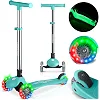 Детский самокат трехколесный Ricokids Glow бирюзовый