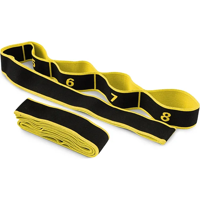 Эспандер с петлями для растяжки PowerPlay PP_4311 Fitness Band Желтая (88*4см.)