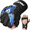 Тренувальні рукавиці RDX GRAPPLING GLOVES NEW AURA F17 чорний, синій