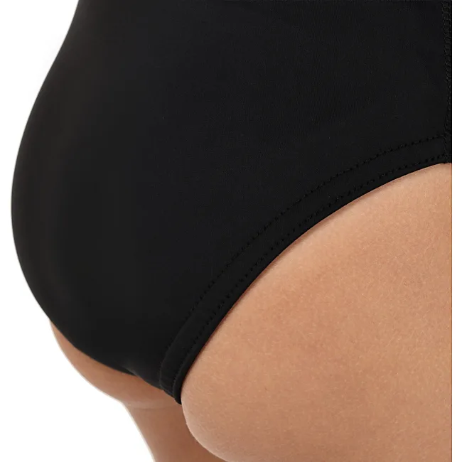 Купальник для гимнастики и танцев с коротким рукавом и юбкой ALEMA 11-76 (Черный)