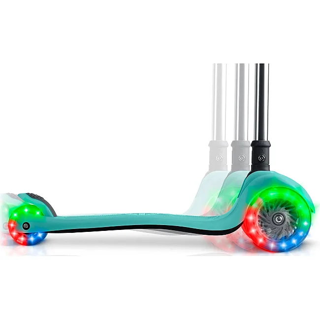Детский самокат трехколесный Ricokids Glow бирюзовый